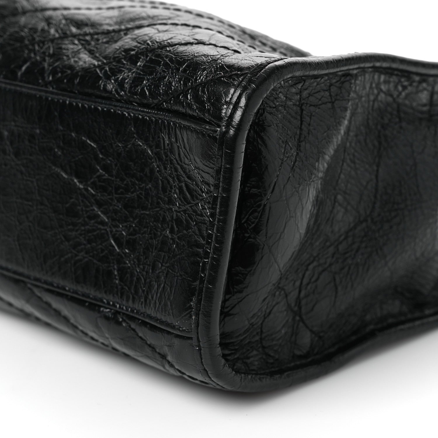 Saint Laurent Crinkled Calfskin Matelasse Monogram Medium Niki Shopper Tote Black 10 of 10