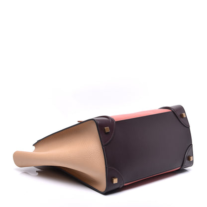 Celine Elephant Calfskin Mini Tri-Color Luggage Terracotta 4 of 9