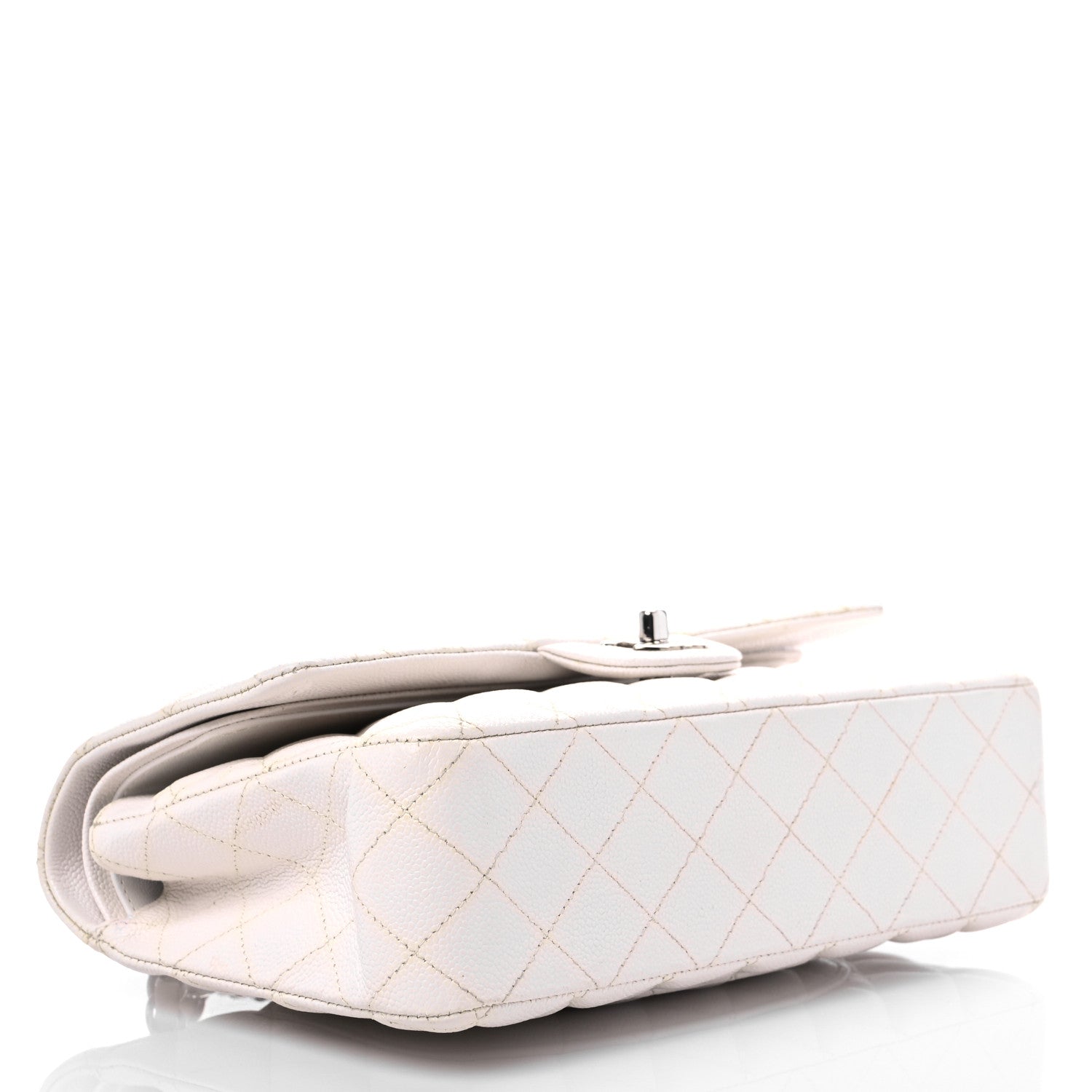 Chanel Caviar Quilted Medium Double Flap White 4 of 19