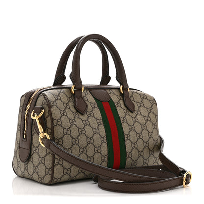 Gucci GG Supreme Monogram Web Small Ophidia Top Handle Bag Beige Ebony 3 of 11