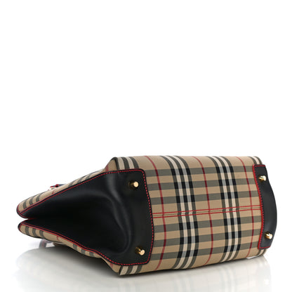 Burberry Horseferry Check Medium Ballingdon Tote Honey Black 4 of 9