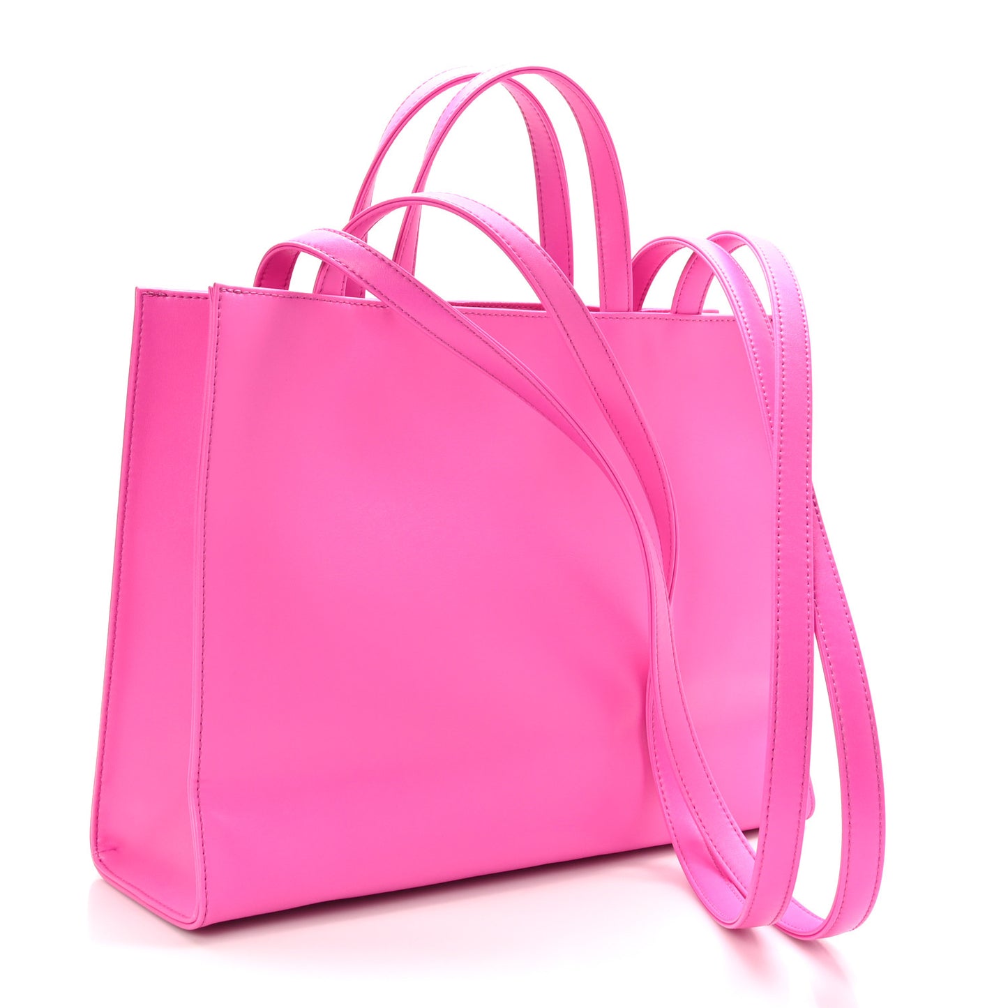 Vegan Leather Medium Shopping Bag Azalea
