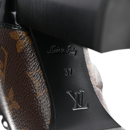 Louis Vuitton Patent Calfskin Monogram Star Trail Ankle Boots 37 Black 7 of 12