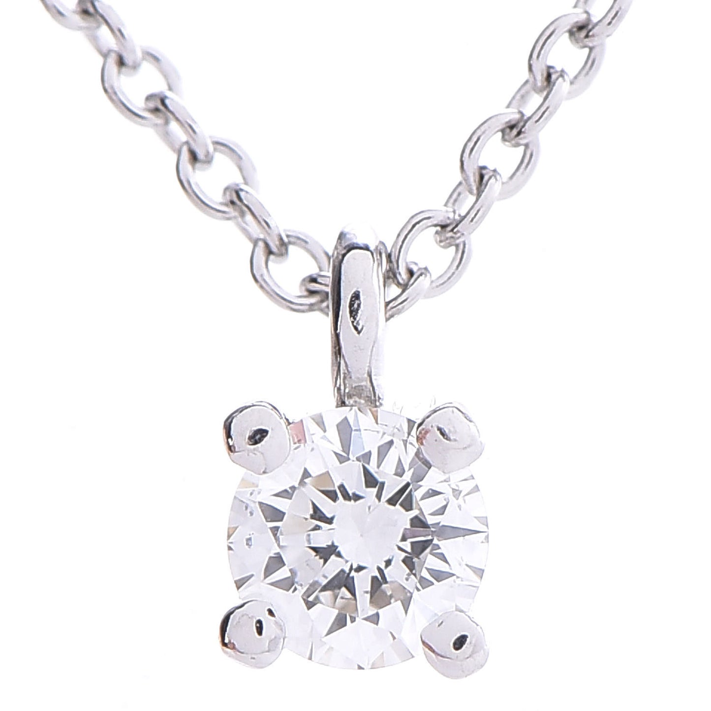 Platinum Diamond .18ct Solitaire Pendant Necklace