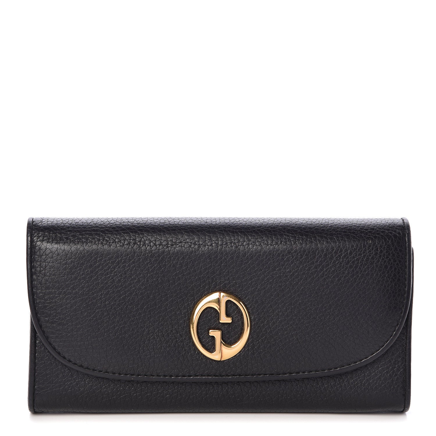 Gucci Calfskin 1973 Continental Clutch Wallet Black 1 of 6
