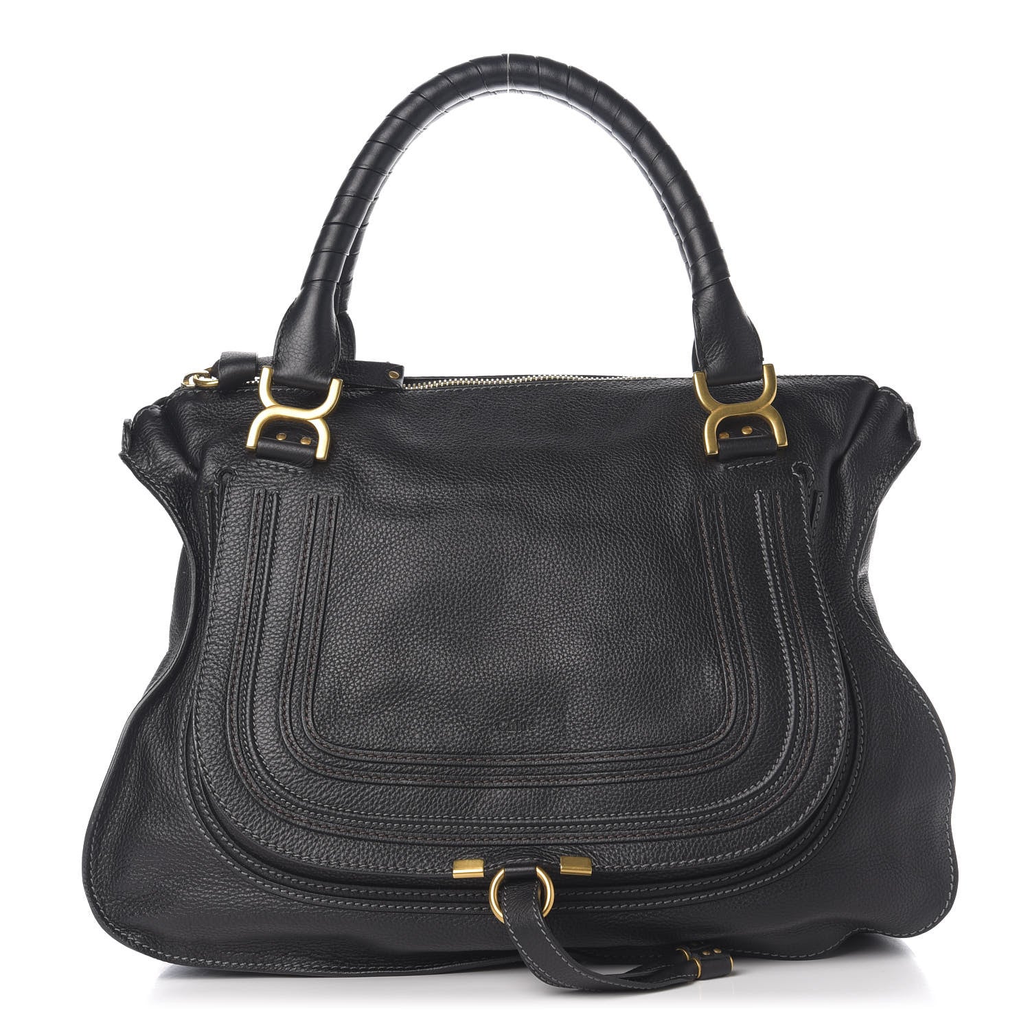 Chloe Calfskin Large Marcie Satchel Black 1 of 8