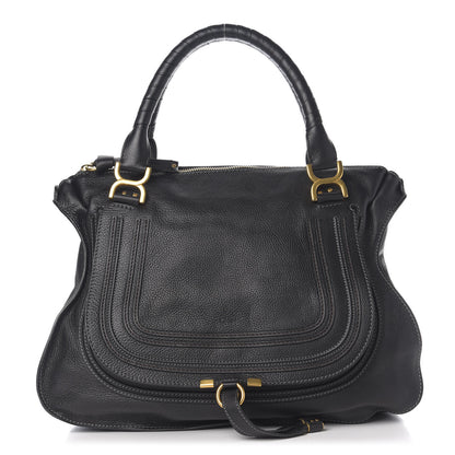 Chloe Calfskin Large Marcie Satchel Black 1 of 8