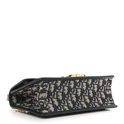 Christian Dior Oblique 30 Montaigne Chain Flap Bag Blue 4 of 8
