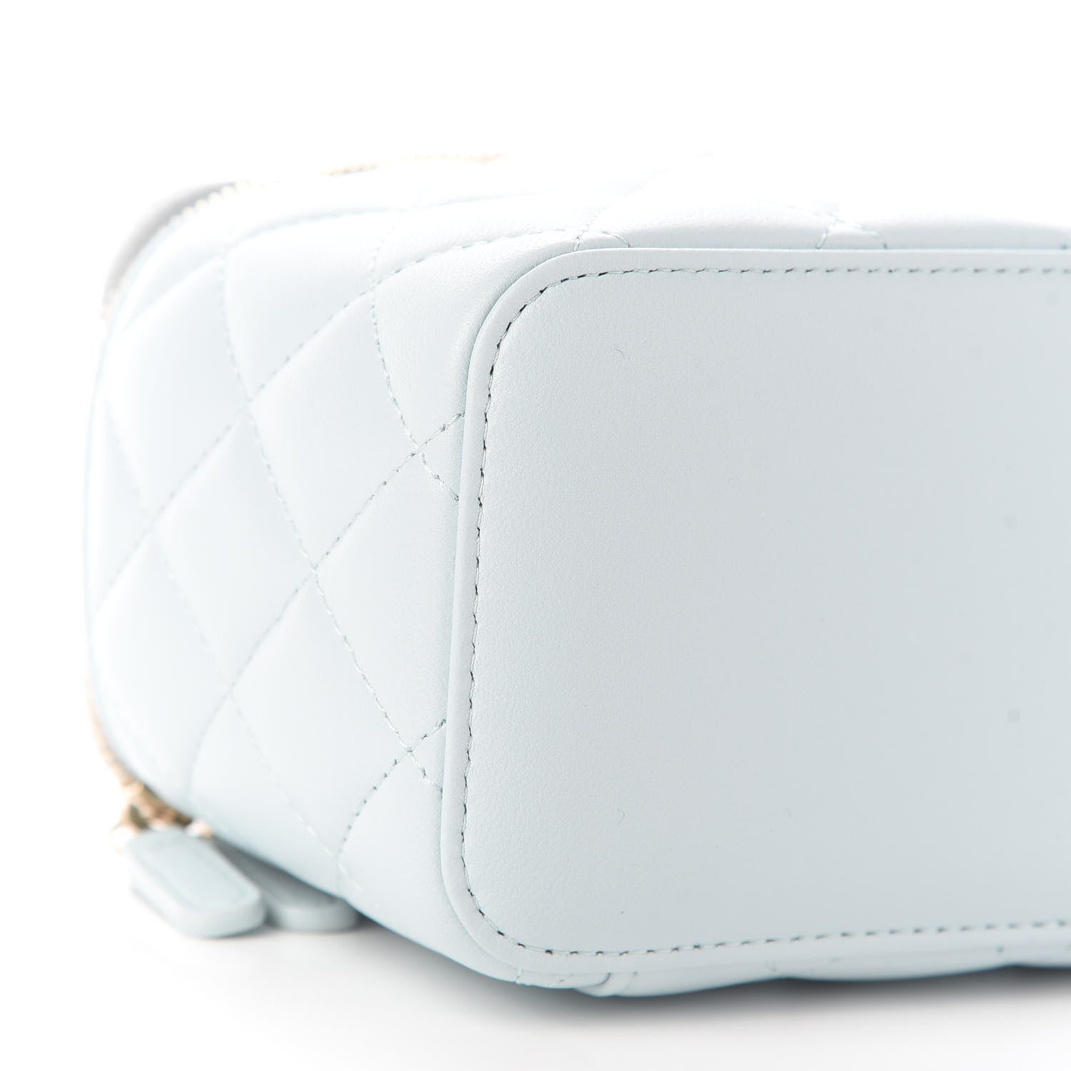 Chanel Lambskin Quilted Small Top Handle Vanity Case With Chain Light Blue 8 of 9