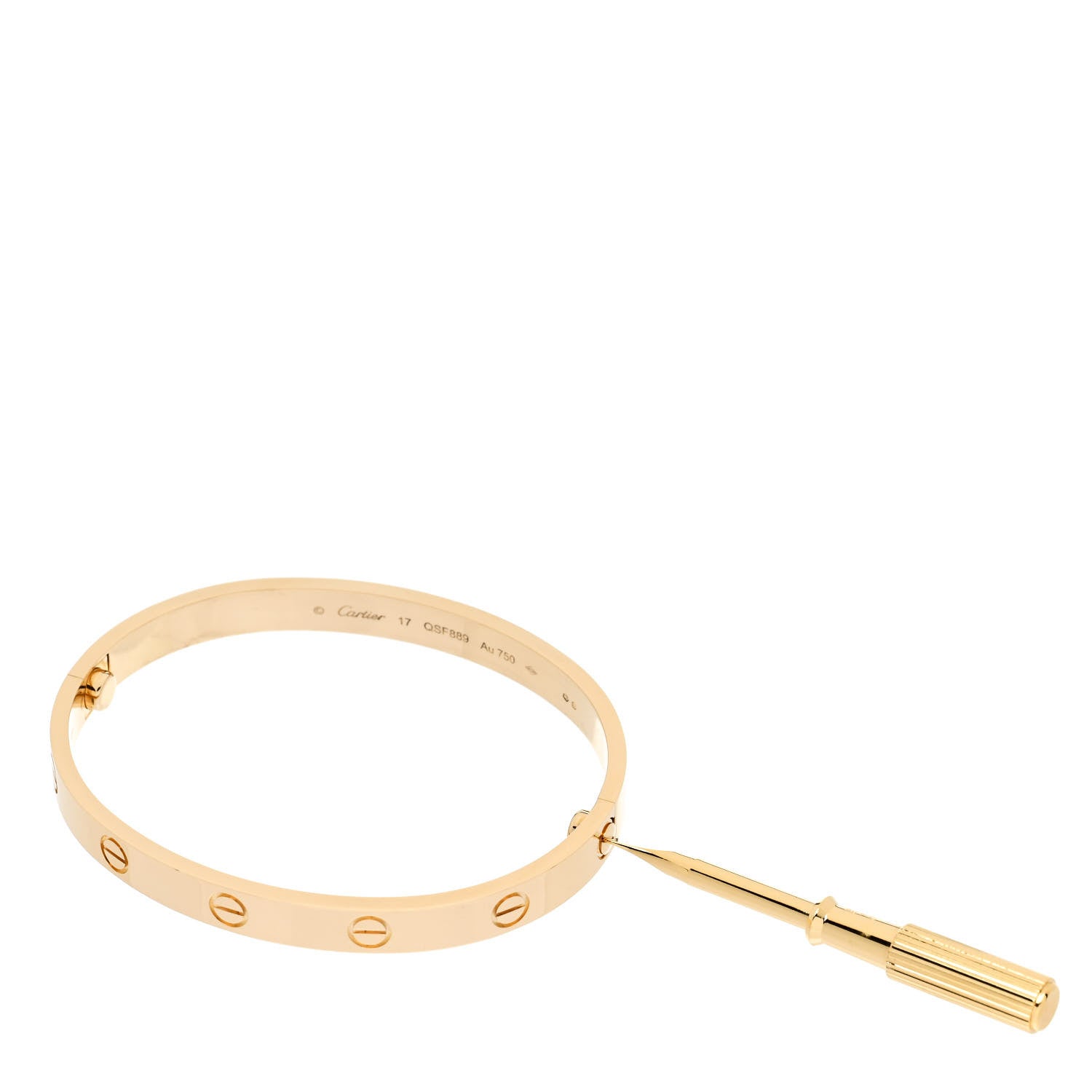 Cartier 18K Yellow Gold LOVE Bracelet 17 3 of 6