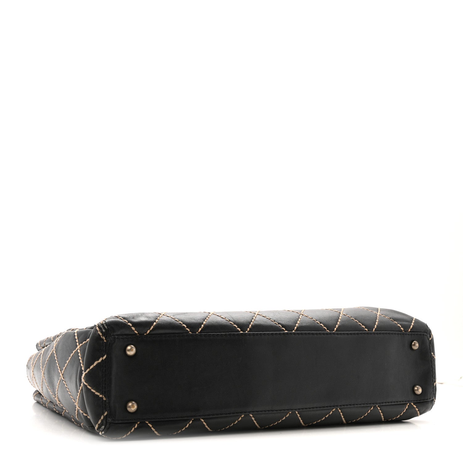 Chanel Calfskin Wild Stitch Large Tote Black 4 of 15