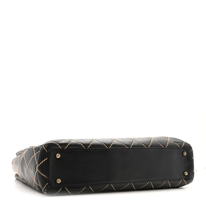 Chanel Calfskin Wild Stitch Large Tote Black 4 of 15
