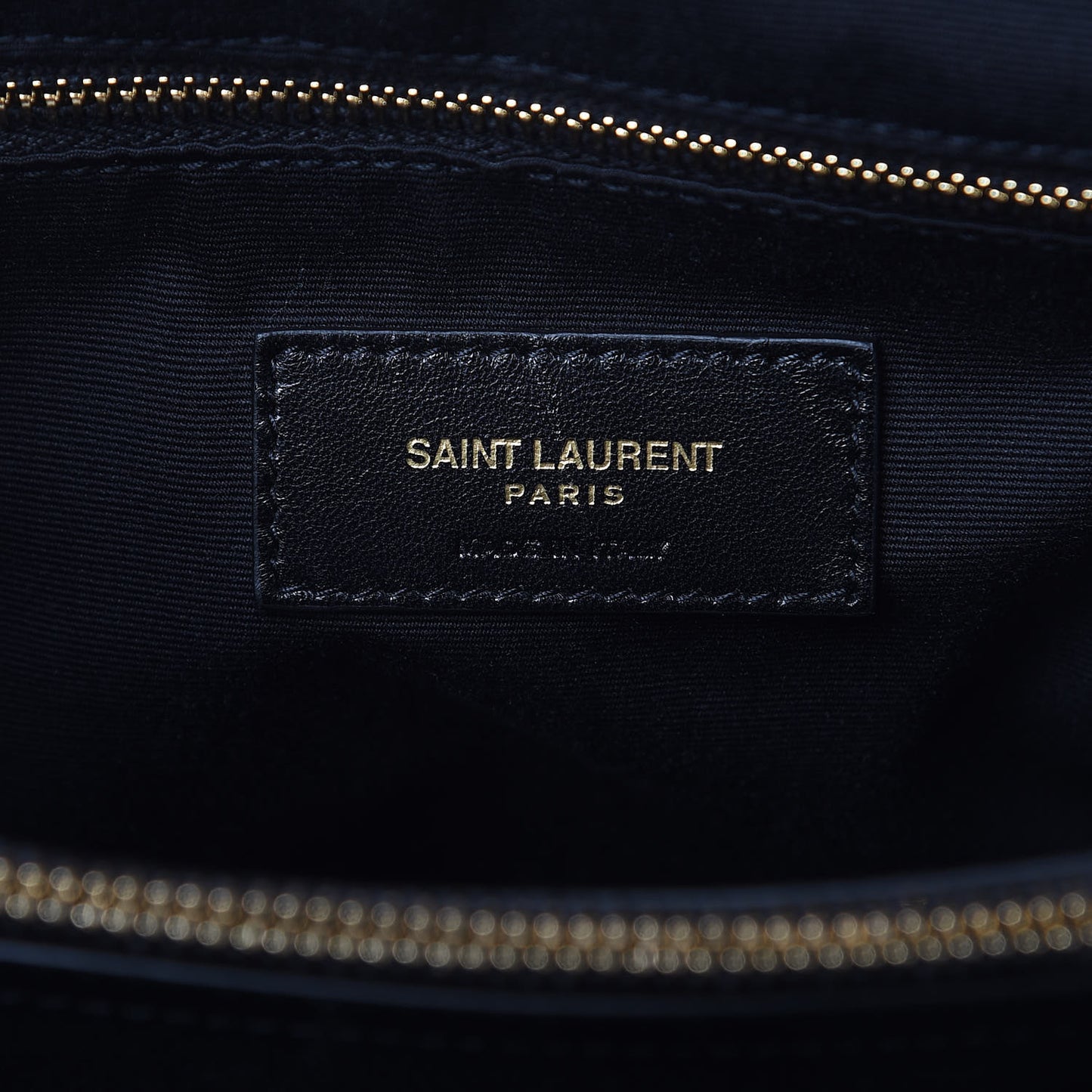Calfskin Y Quilted Monogram Large Loulou Chain Satchel Black