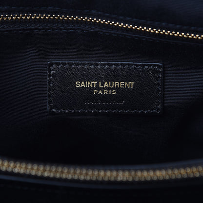 Saint Laurent Calfskin Y Quilted Monogram Large Loulou Chain Satchel Black 8 of 11