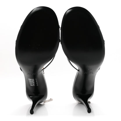 Gucci Vernice Crystal Sandals 40 Black 6 of 9