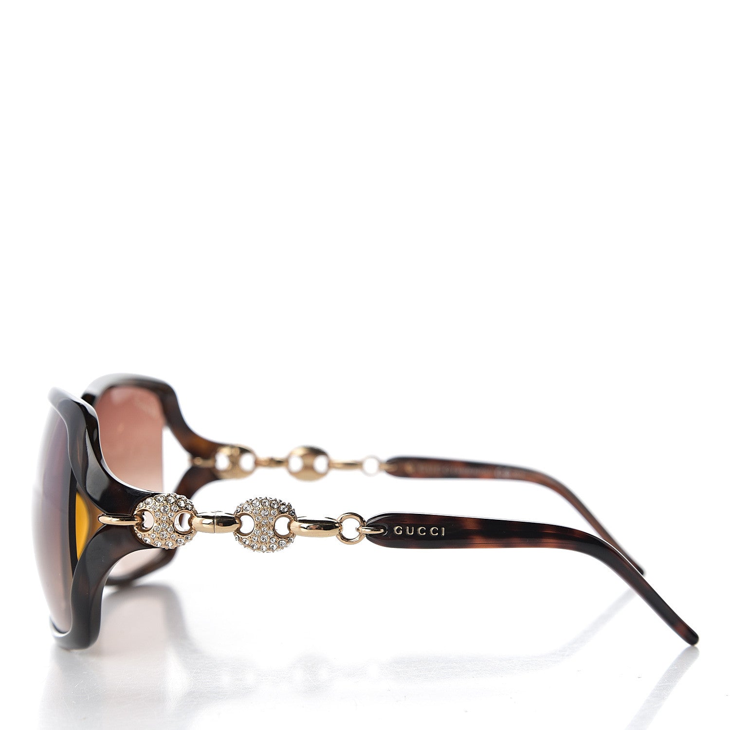 Gucci Crystal Sunglasses GG3584/S Brown 3 of 8