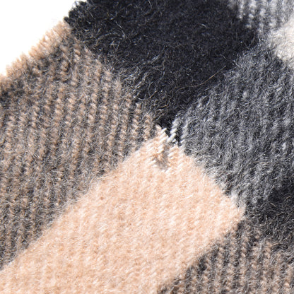 Burberry Cashmere Giant Check Skinny Fringe Scarf Camel 6 of 6