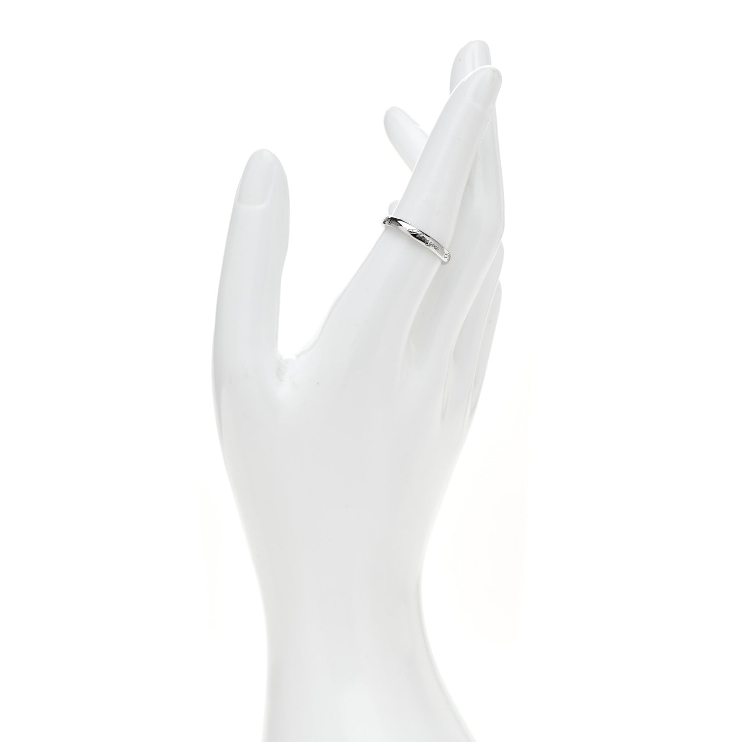 Platinum Notes I Love You Narrow Ring 55 7.25