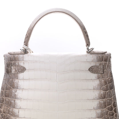 Hermes Matte Niloticus Crocodile Himalaya Kelly Retourne 28 White 19 of 23