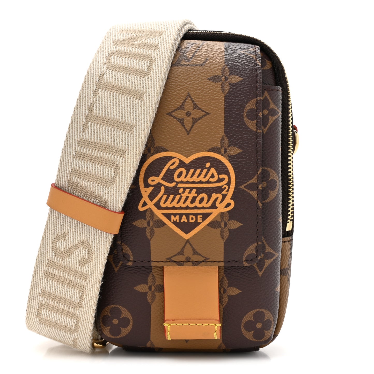 X NIGO Reverse Monogram Flat Double Phone Pouch