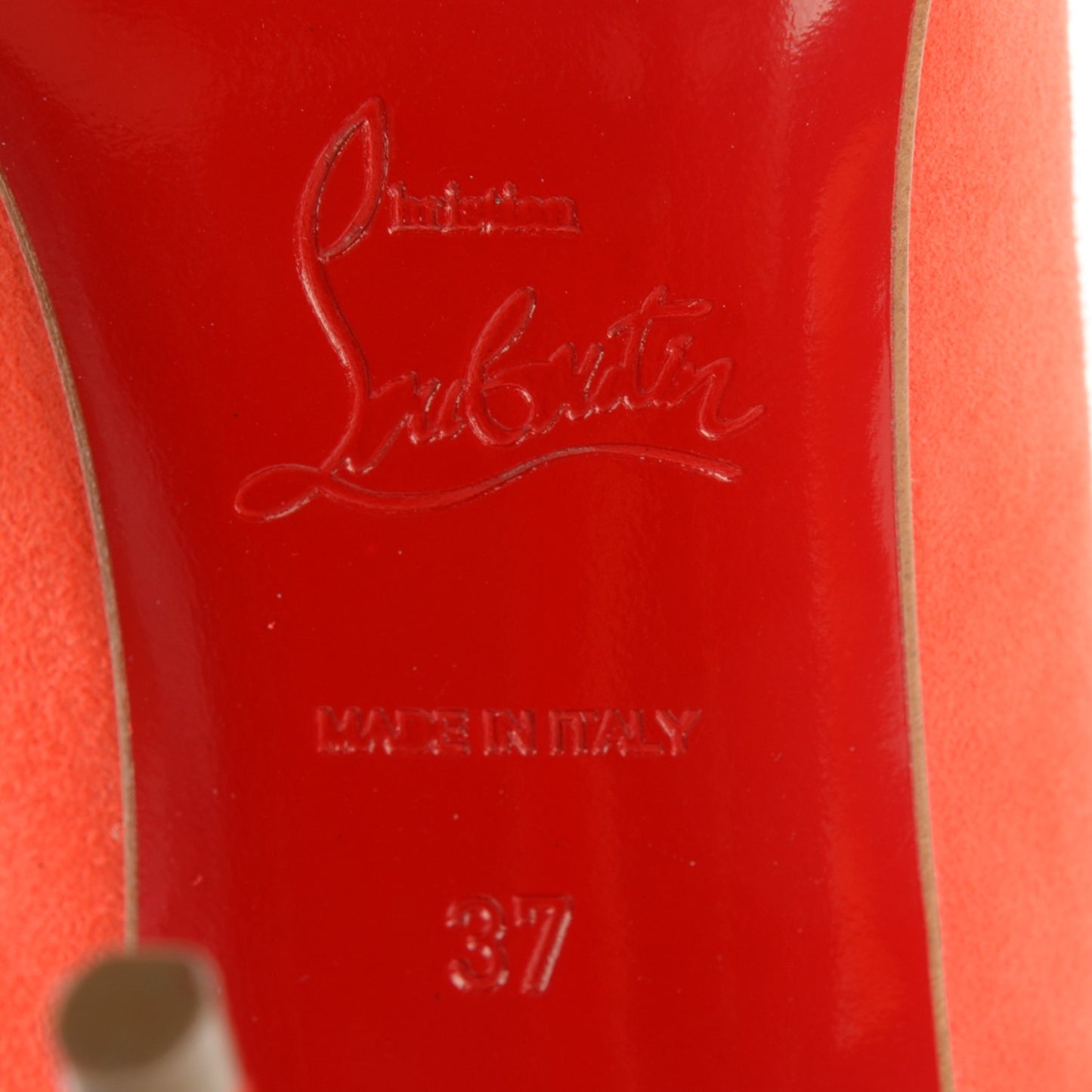 Suede Pigalle Follies 100 Pumps 37 Papaye