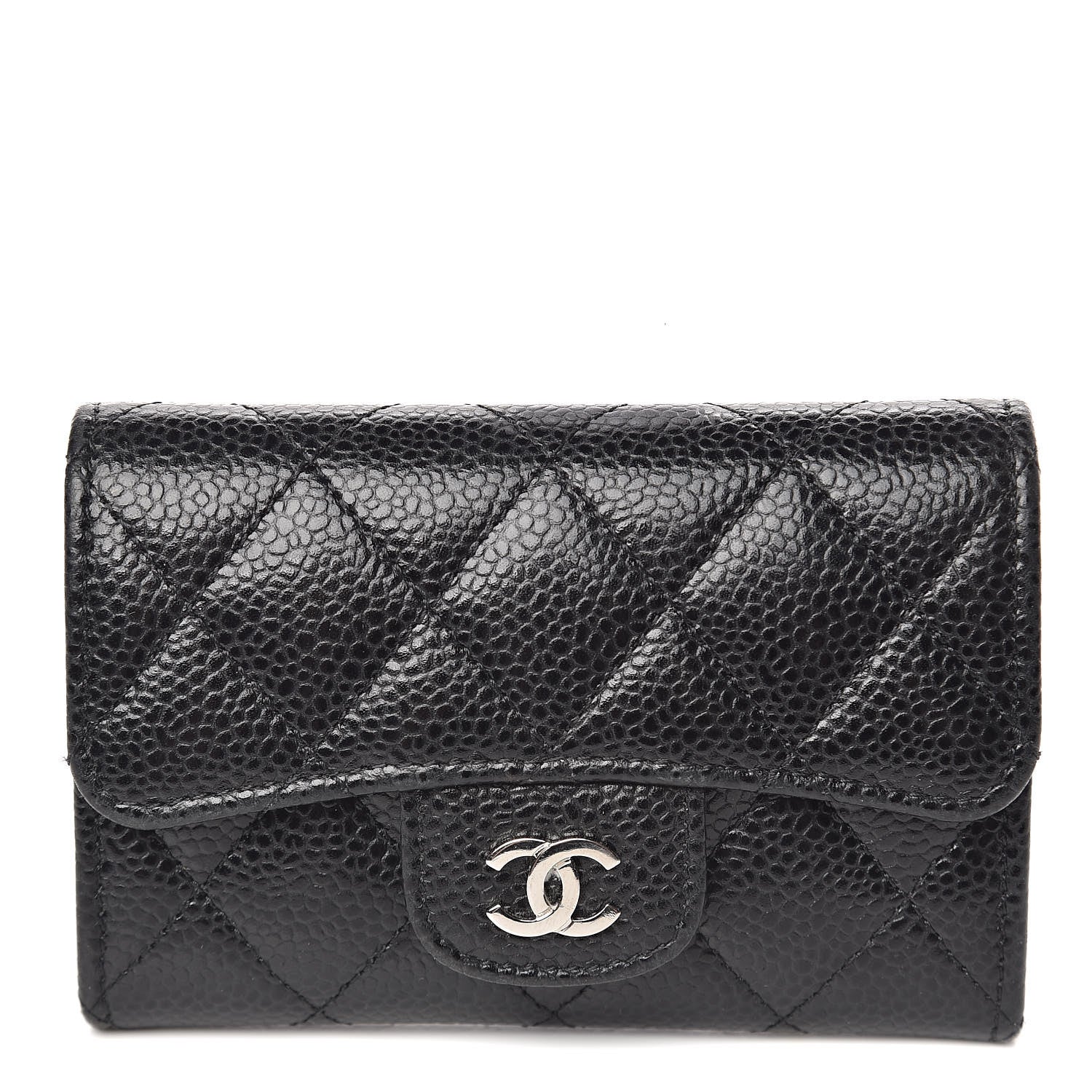 Chanel Caviar Quilted Flap Card Holder Black 1 of 8