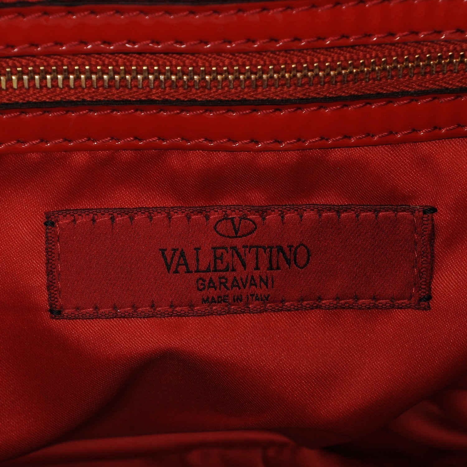 Valentino Garavani Patent Lacca Large Nuage Bow Hobo Red 6 of 6