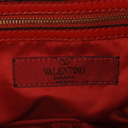 Valentino Garavani Patent Lacca Large Nuage Bow Hobo Red 6 of 6