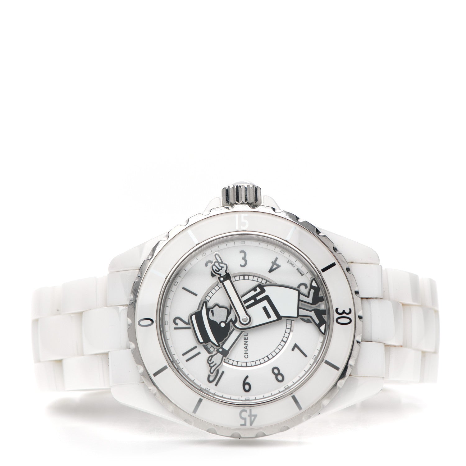 Chanel Stainless Steel Ceramic 38mm J12 Limited Edition Mademoiselle Automatic Watch White 2 of 5