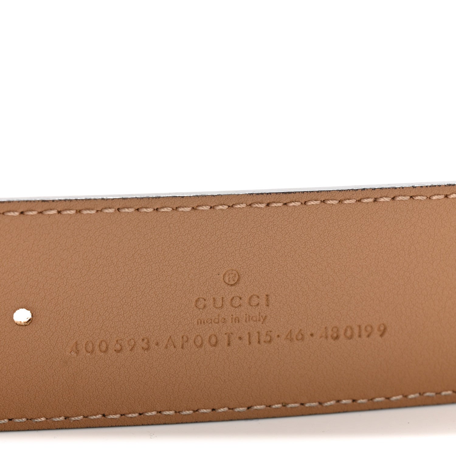 Gucci Calfskin Double G 40mm Belt 115 46 Tan 5 of 6