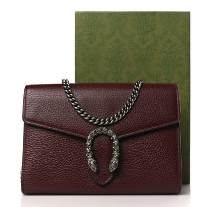 Gucci Dollar Calfskin Crystal Mini Dionysus Chain Wallet Vintage Bordeaux 11 of 11