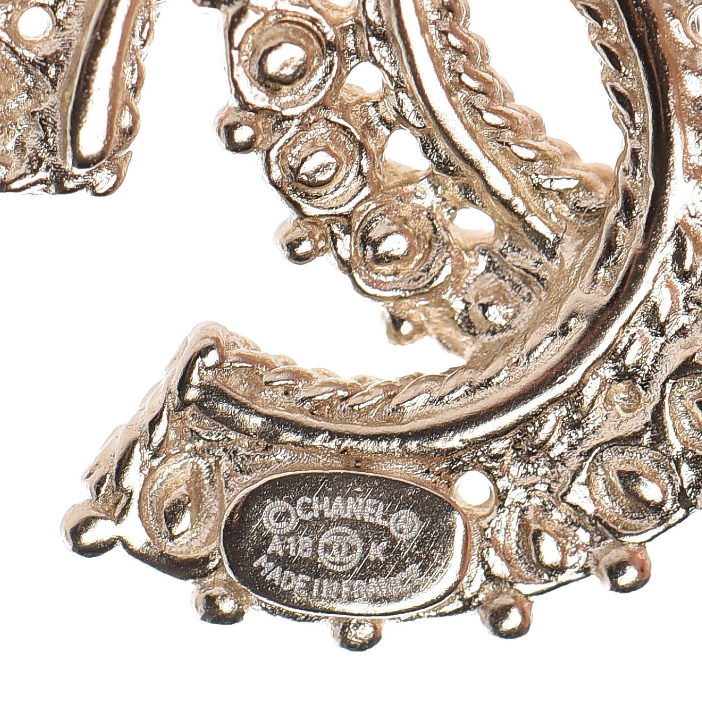 Pearl CC Earrings Blue Gold