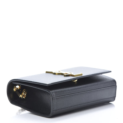 Saint Laurent Grain De Poudre Small Monogram Kate Satchel Black 4 of 10