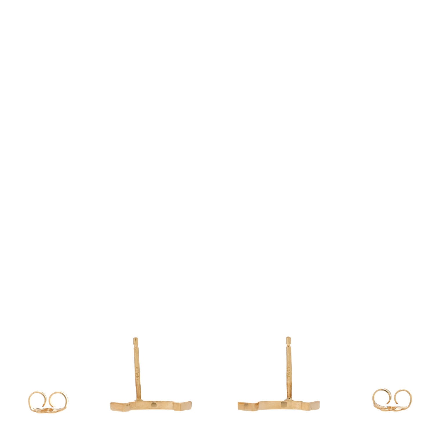 Tiffany 18K Yellow Gold T Smile Stud Earrings 3 of 5