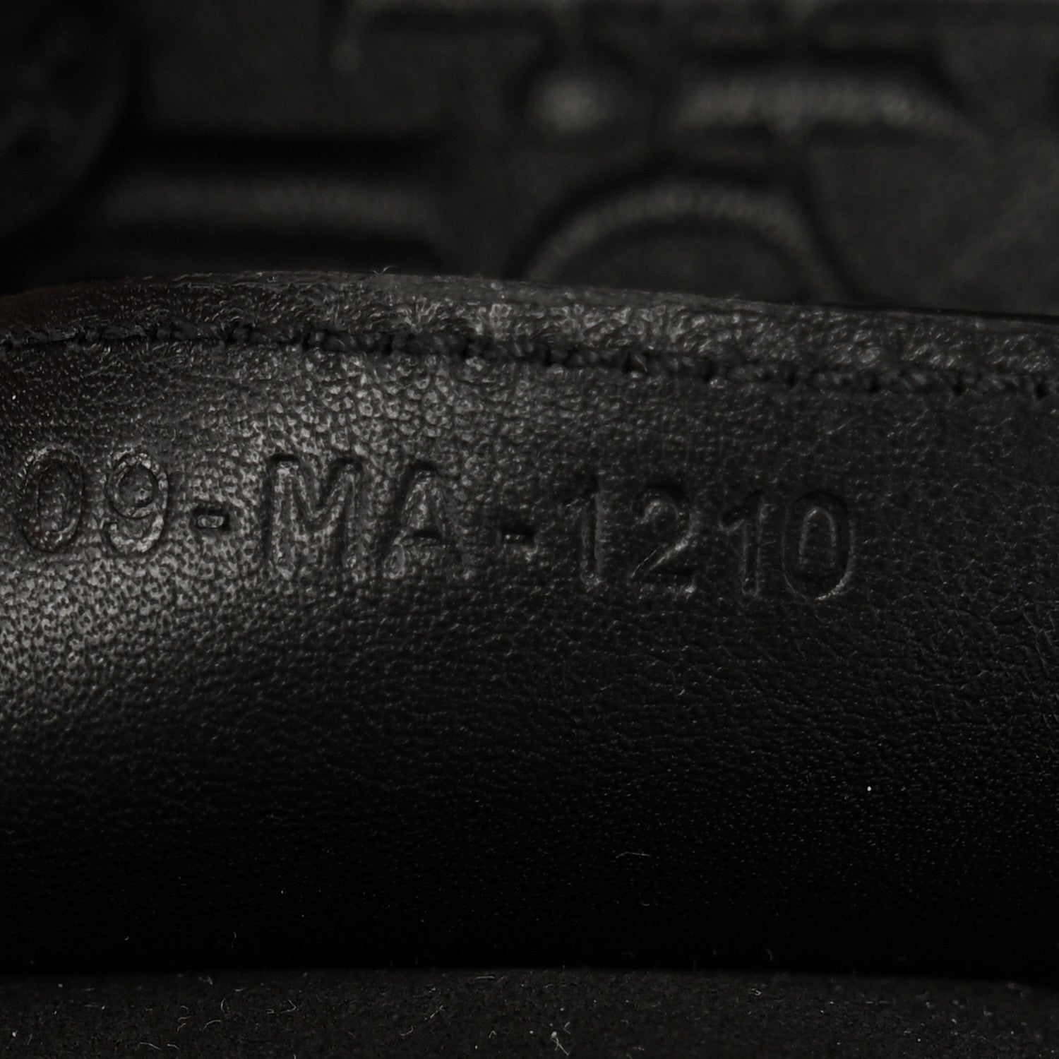 Christian Dior Calfskin Embossed Oblique Saddle Bag Black 7 of 12