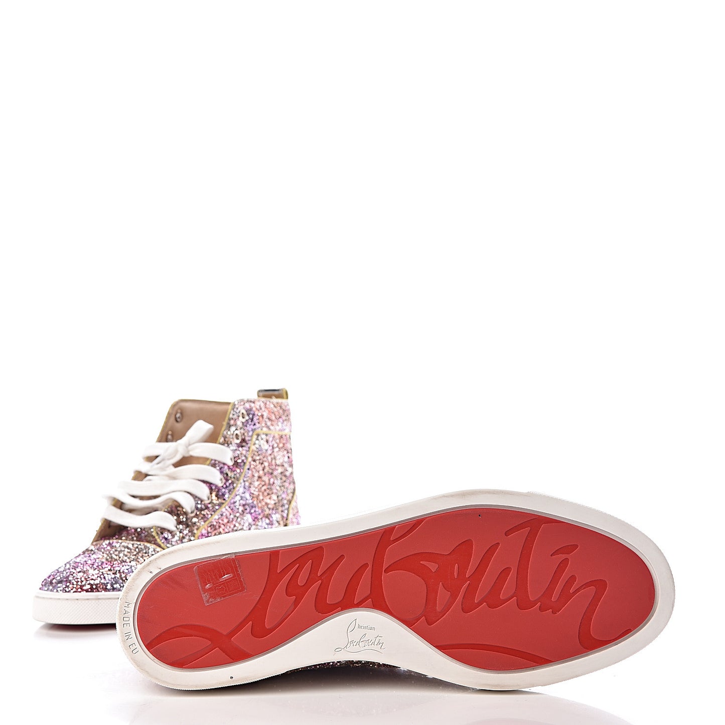Bip Bip Glitter Womens Disco Ball Flat Sneakers 40 Rosette