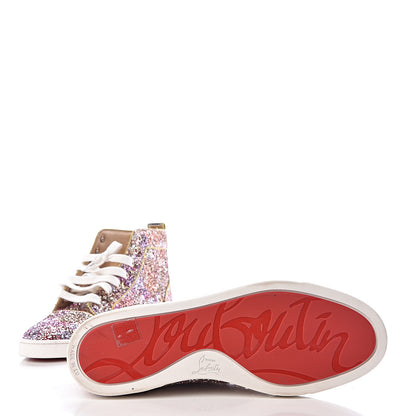 Christian Louboutin Bip Bip Glitter Womens Disco Ball Flat Sneakers 40 Rosette 10 of 12