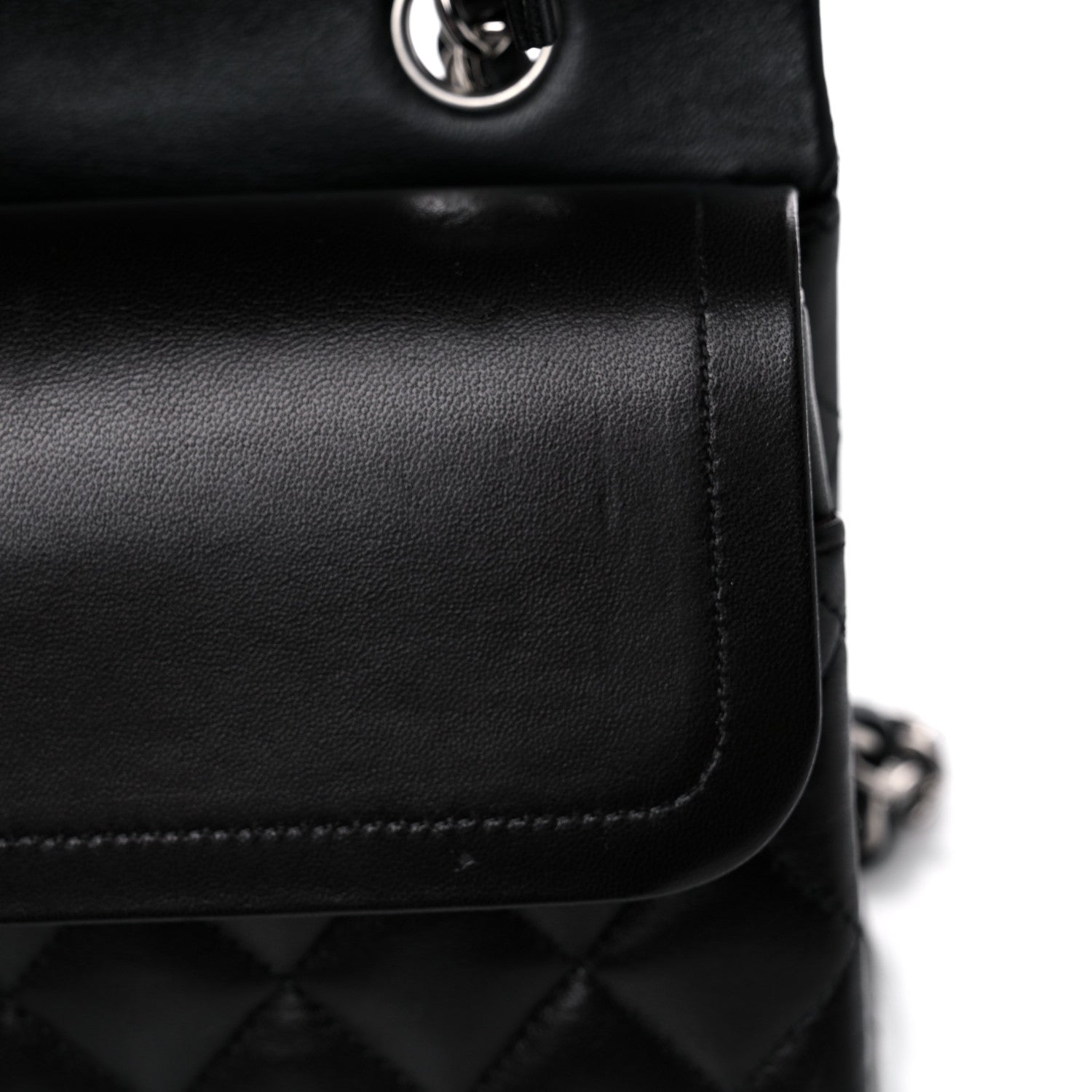 Chanel Lambskin Quilted Medium Double Flap Black 13 of 16