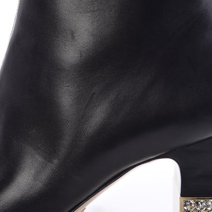 Gucci Nappa Removable Bow Candy Ankle Boots 40 Black 16 of 17