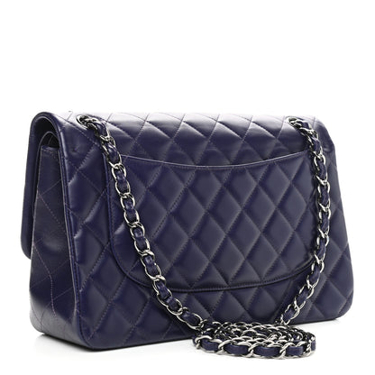 Chanel Lambskin Quilted Jumbo Double Flap Purple 2 of 10