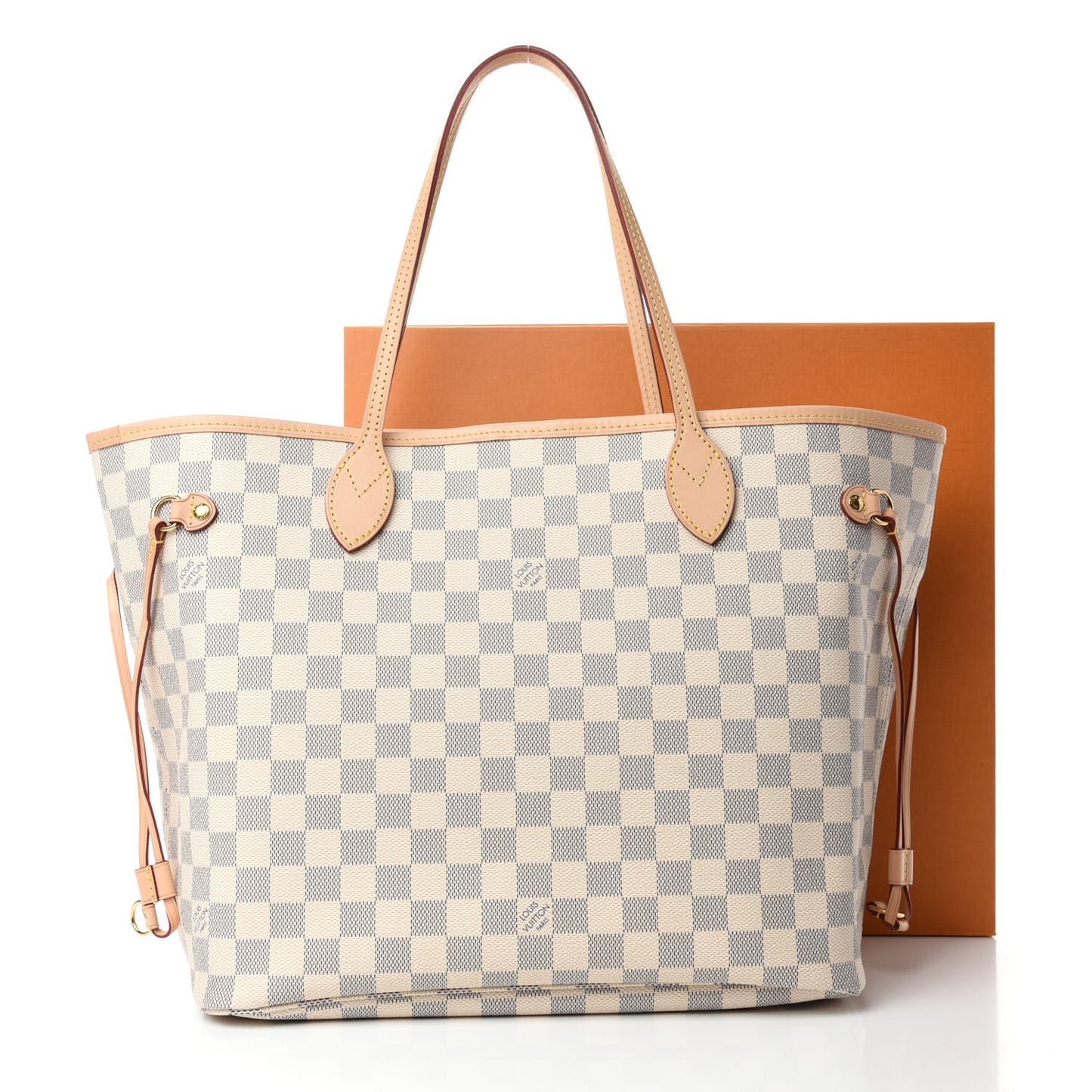 Damier Azur Neo Neverfull MM Rose Ballerine