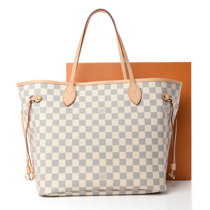 Louis Vuitton Damier Azur Neo Neverfull MM Rose Ballerine 12 of 12
