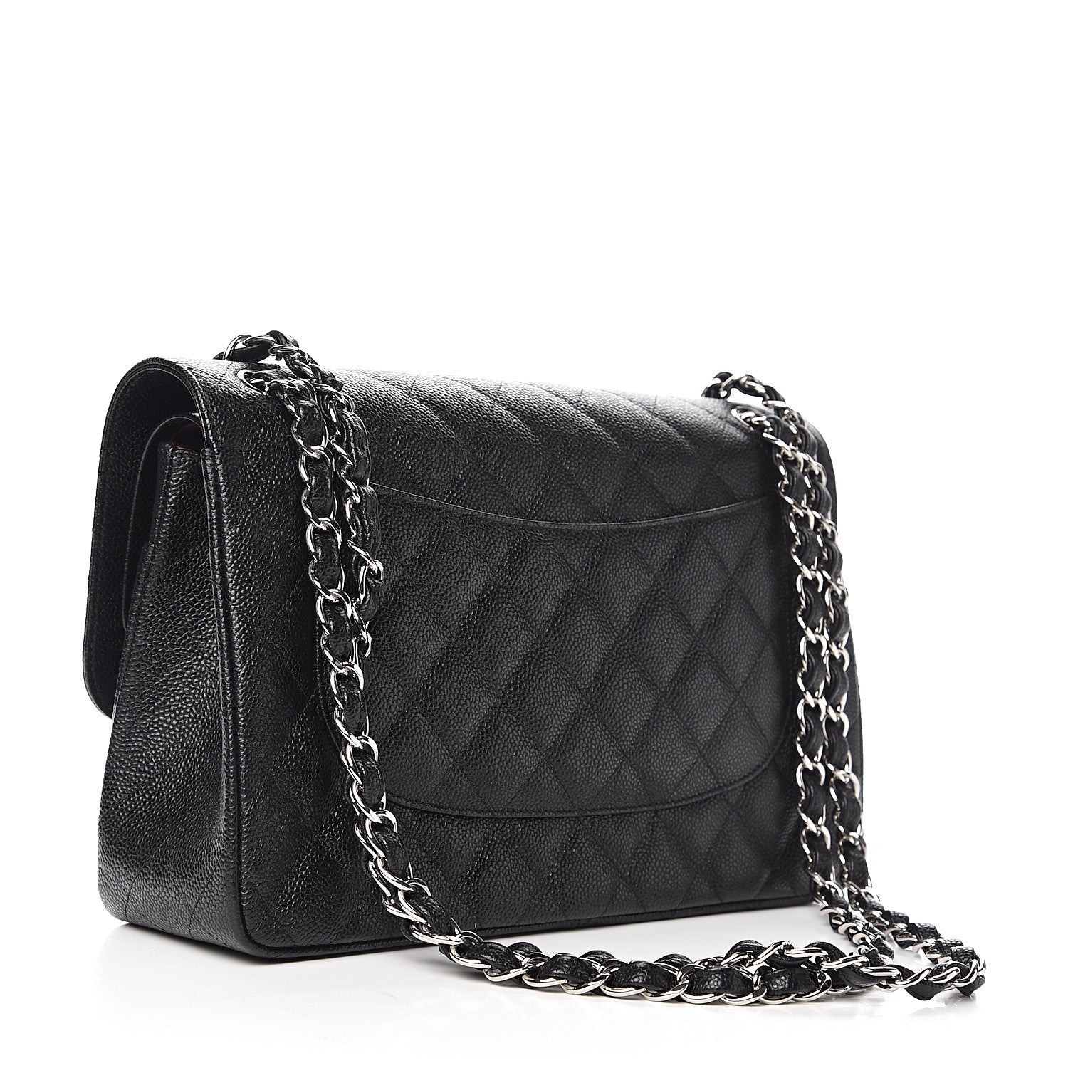 Chanel Caviar Quilted Jumbo Double Flap Black 2 of 12