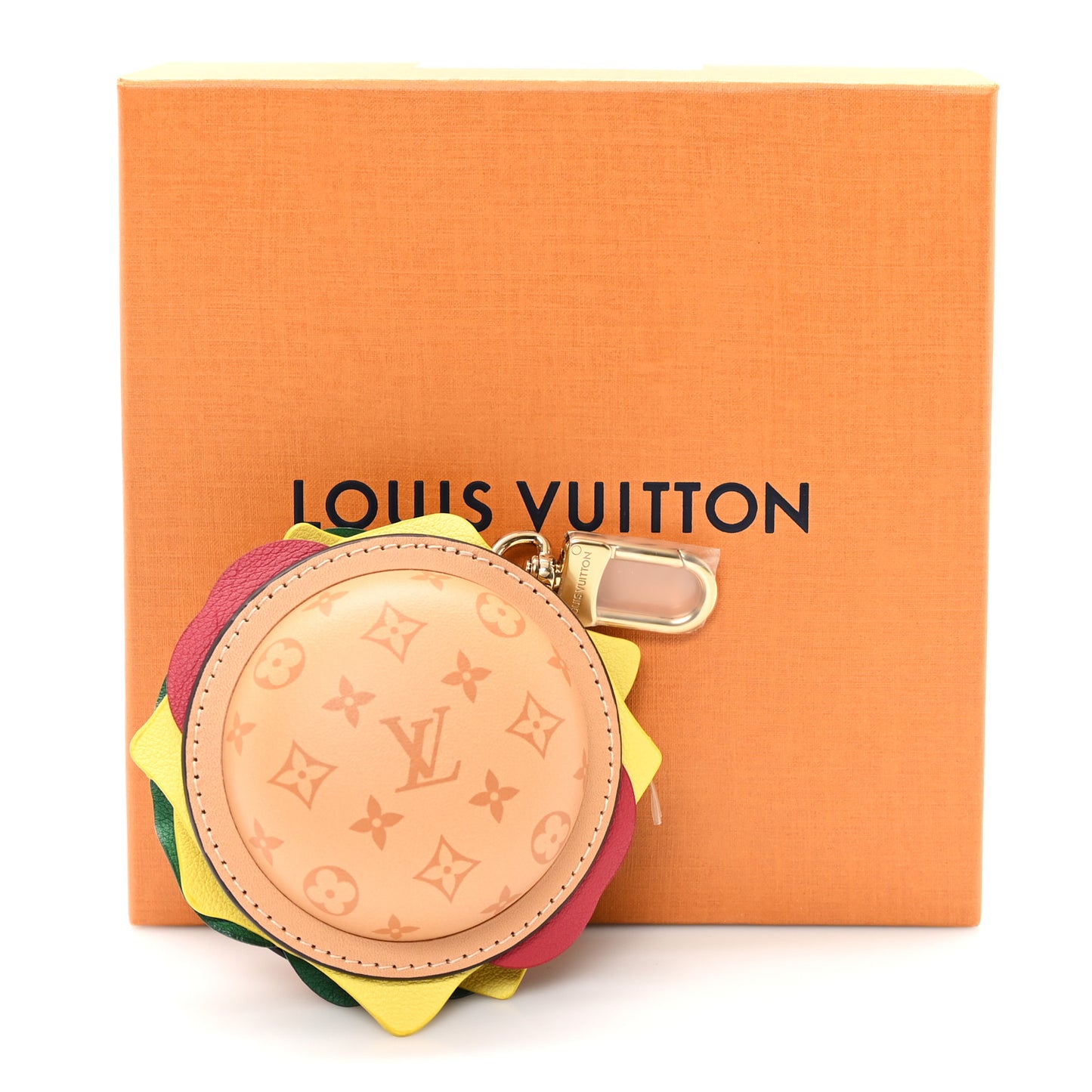 Monogram Calfskin Burger Pouch Charm Bag Charm