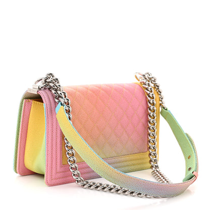 Chanel Caviar Quilted Medium Cuba Rainbow Boy Flap Multicolor 3 of 11