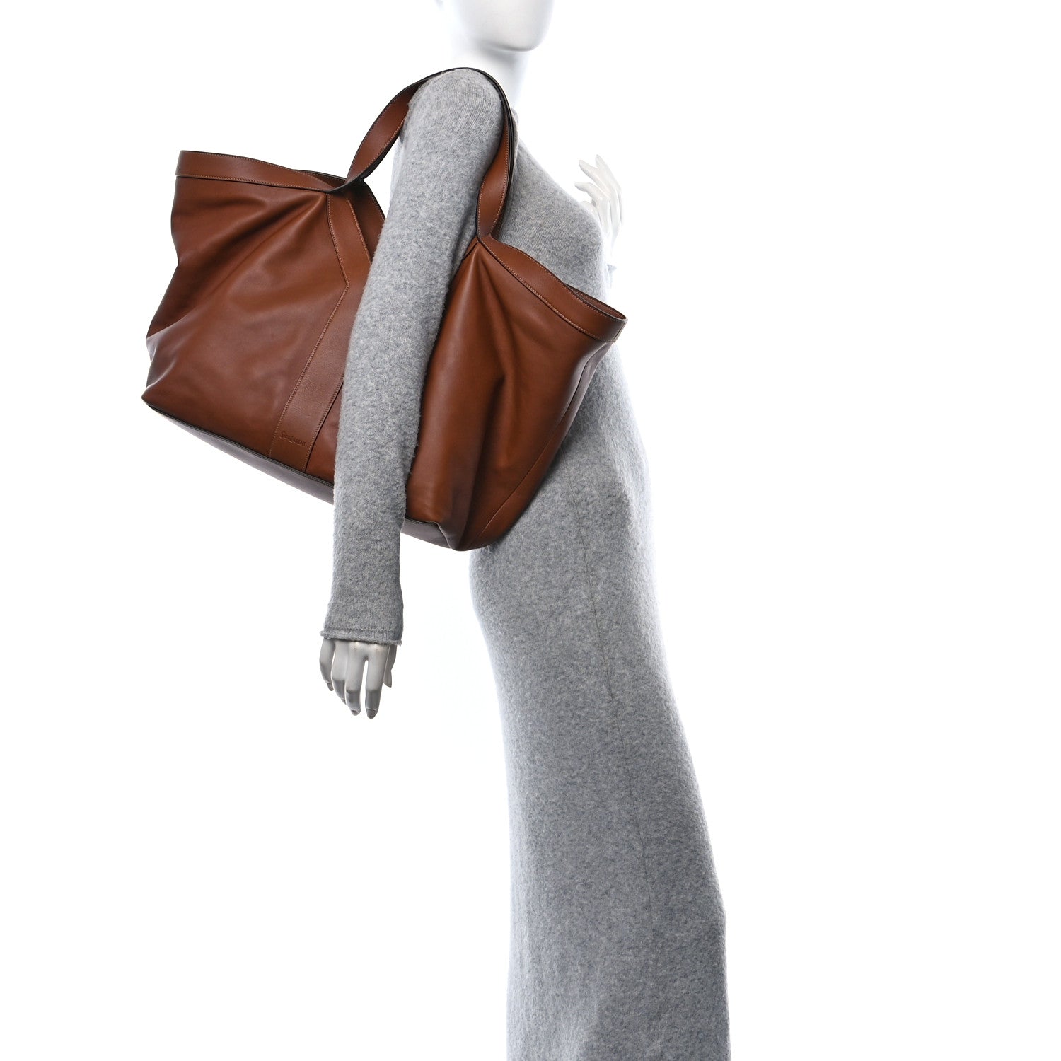 Saint Laurent Calfskin Y Tote Brick 3 of 13