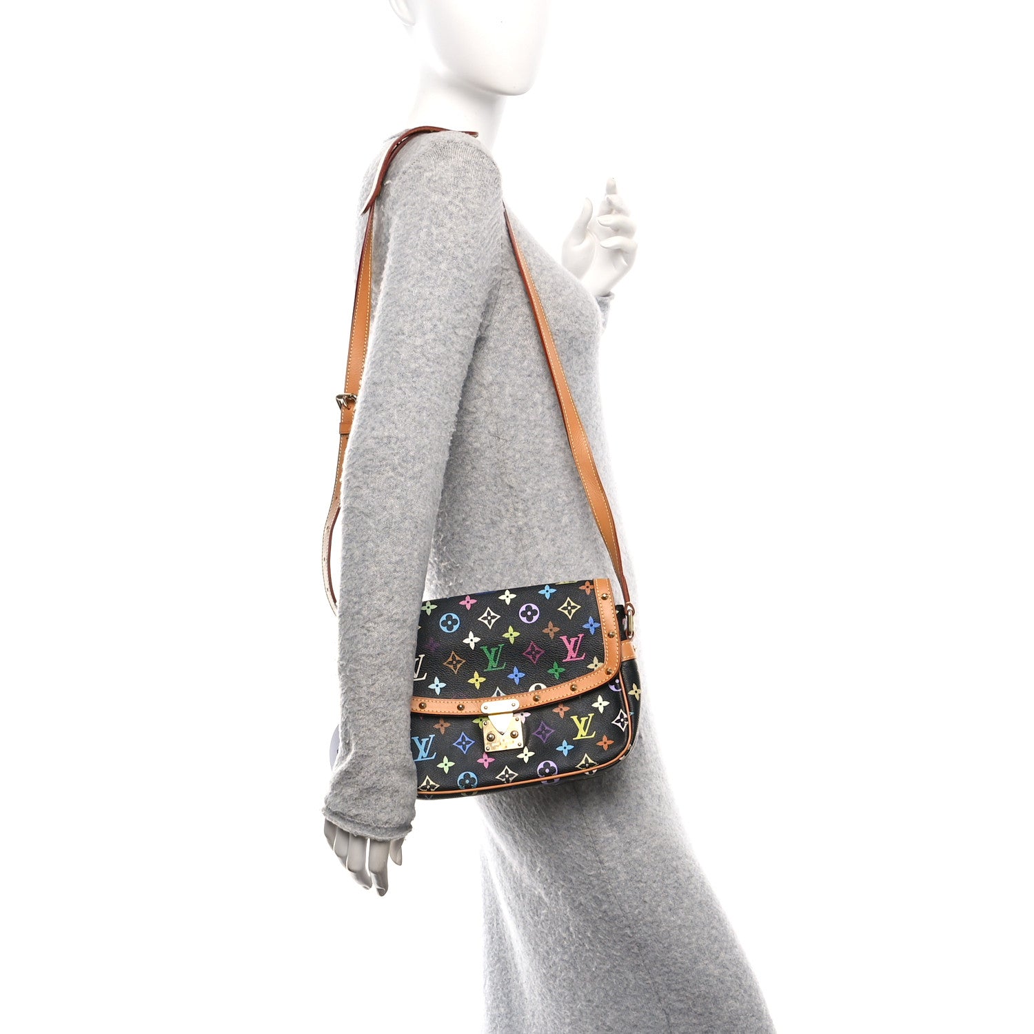 Louis Vuitton Monogram Multicolor Sologne Black 2 of 11
