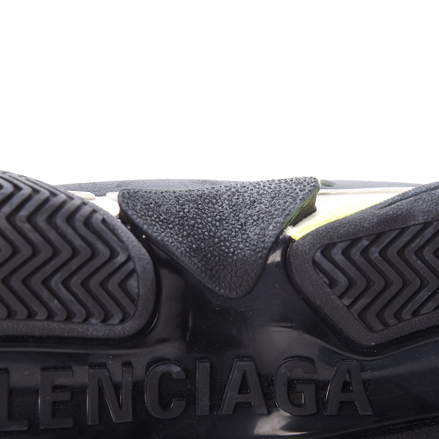 Balenciaga Nylon Suede Mens Triple S 2.0 Sneakers 42 Gris Black Jaune Fluo 8 of 12