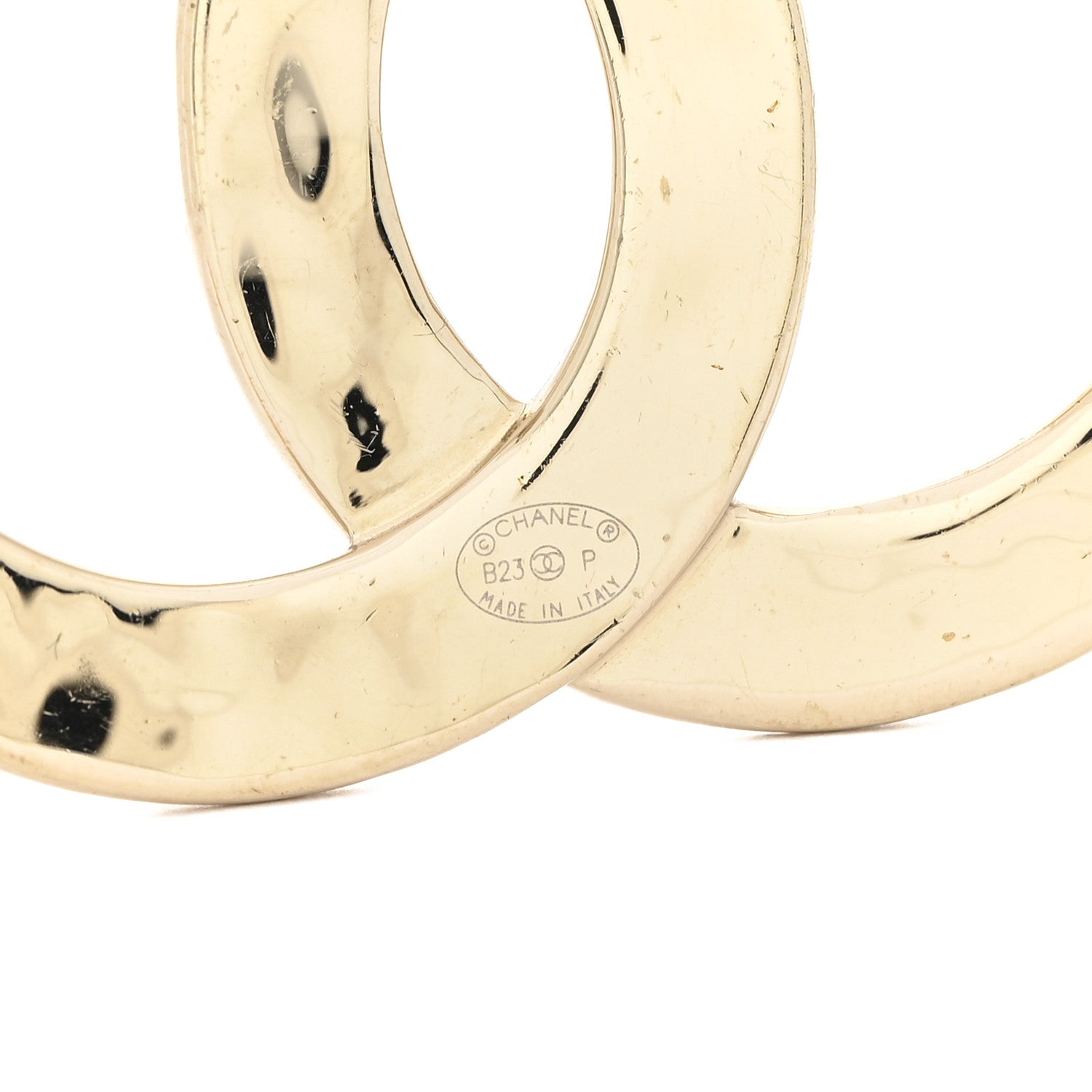 Chanel Metal Crystal Baguette CC Brooch Gold 3 of 4