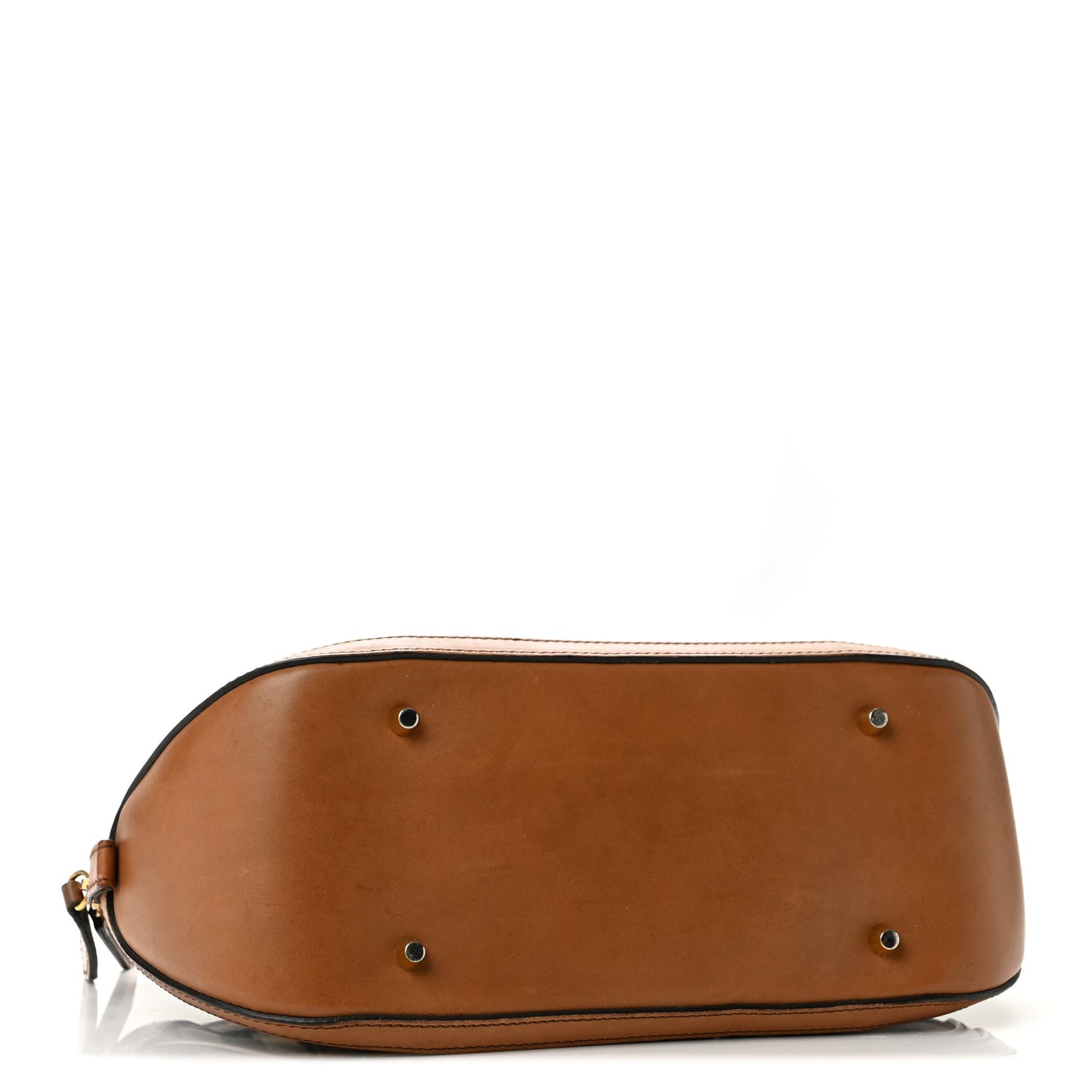 Bridle Calfskin House Check Small Orchard Bowling Bag Brown Ochre